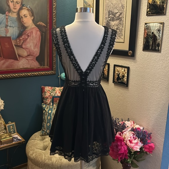 Black Free People Victoria Mini Dress- Size 2 - Picture 7 of 14